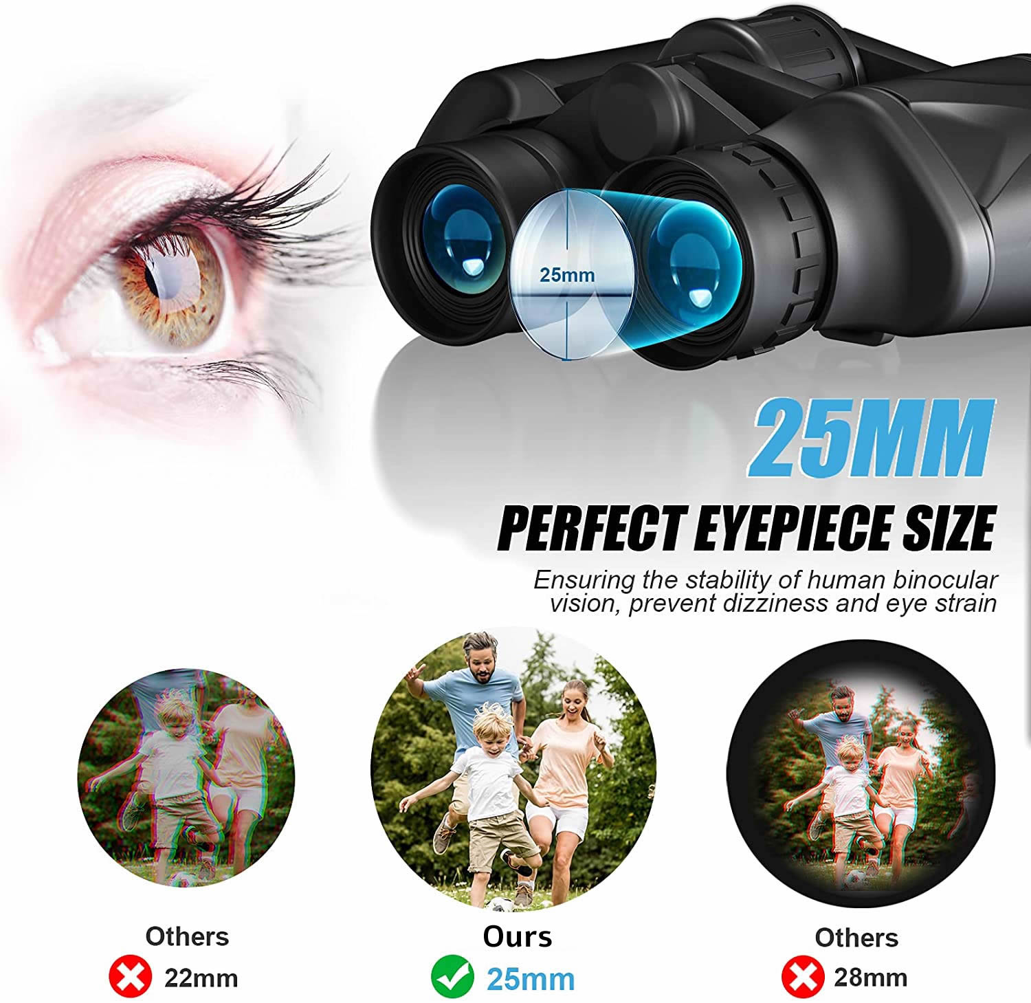 Yenguan Binoculars for Adults - 20x50 HD Professional Binoculars for Bird Watching Clear Weak Light Night Vision Binoculars Easy Focus Binoculars for Kids Hunting Birding Sports Hiking Concerts (Waterproof)